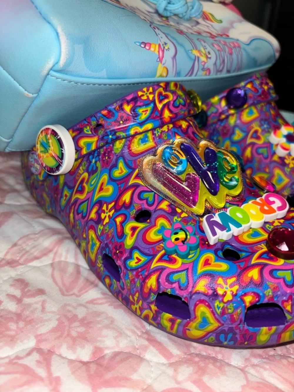 Lisa Frank Pastel Rainbow Cloud Backpack with Matching Wallet - Picture 10 of 12